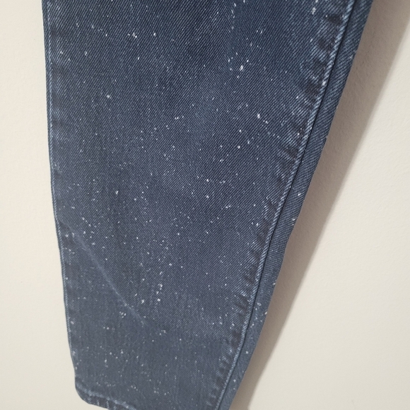 Levi's Dark Wash Paint Bleach Splatter High Waisted Wedgie Skinny Jeans - Picture 6 of 14